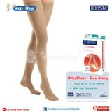  Vớ Y Khoa JOBST UltraSheer Siêu Mỏng - Vớ Đùi, Màu Da, Kín Ngón, Áp Lực 20-30mmHg, Silicone 