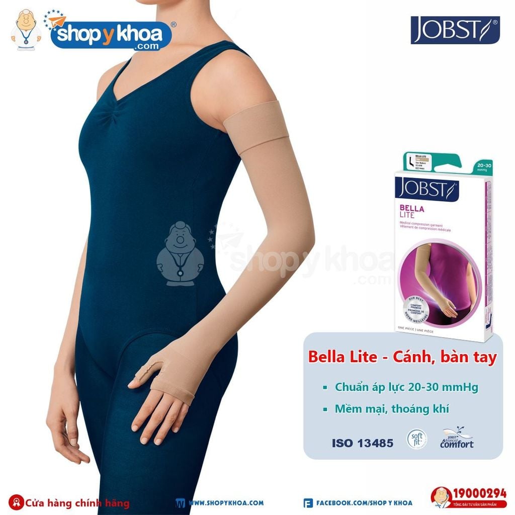  JOBST BELLA LITE 20-30 COMBINED BE. Vớ cánh tay và găng kết hợp, màu da 