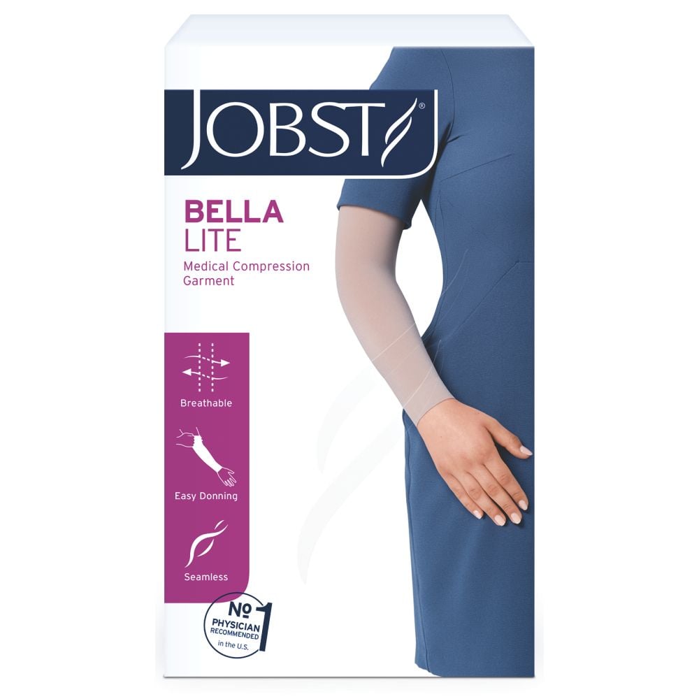  JOBST BELLA LITE 20-30 ARMSLEEVE BE. Vớ cánh tay, màu da [JOBST Bella Lite Vớ y khoa cánh tay 20-30mmHg - Hỗ trợ Phù Bạch Huyết - Màu da - Size S/M/L] 