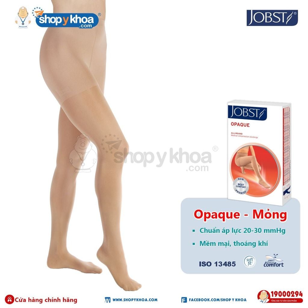  JOBST OPAQUE 20-30 WH CT NAT. Vớ hông/quần, kín ngón, màu da 