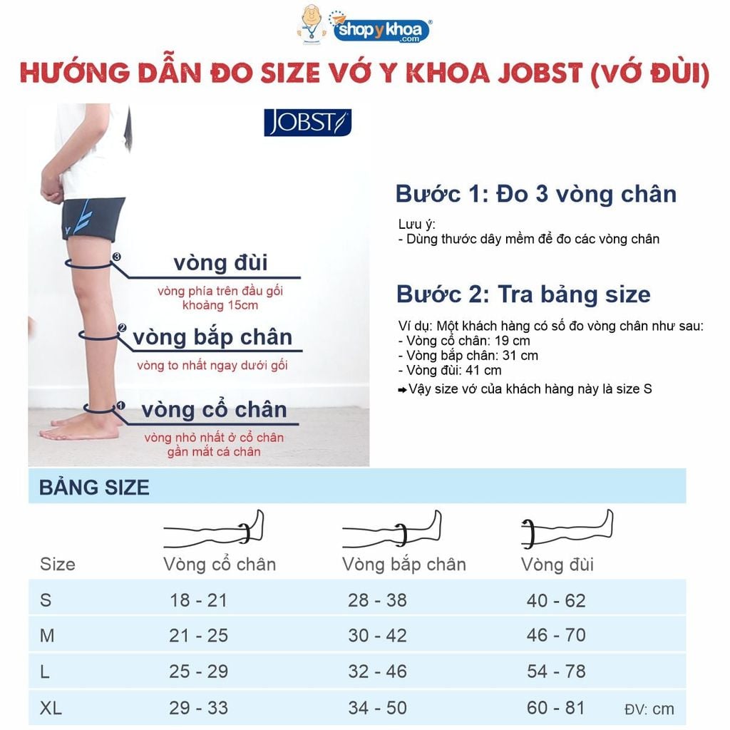  JOBST RELIEF 30-40 THD OT BE. Vớ đùi, silicone, hở ngón, màu da 
