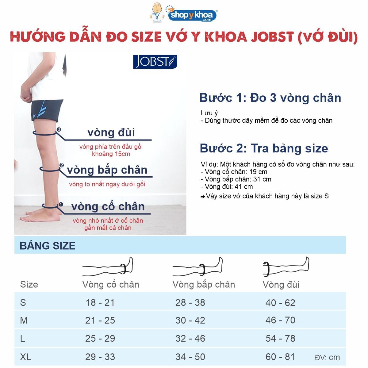  Vớ Y Khoa JOBST Relief Cơ Bản - Vớ Đùi, Màu Da, Hở Ngón, Áp Lực 20-30mmHg, Silicone 