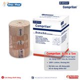  Băng gạc y tế ngoài da COMPRILAN. Băng quấn phù bạch huyết lớp 3, dạng cuộn, màu da, 8cmx5m. 