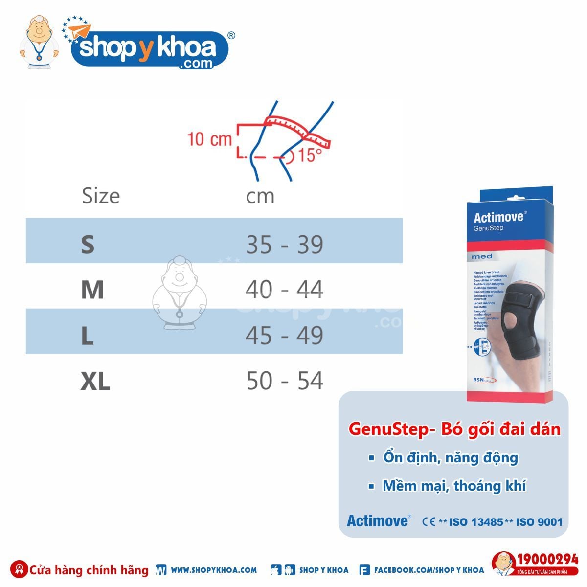  Bó gối X - Actimove GenuStep 