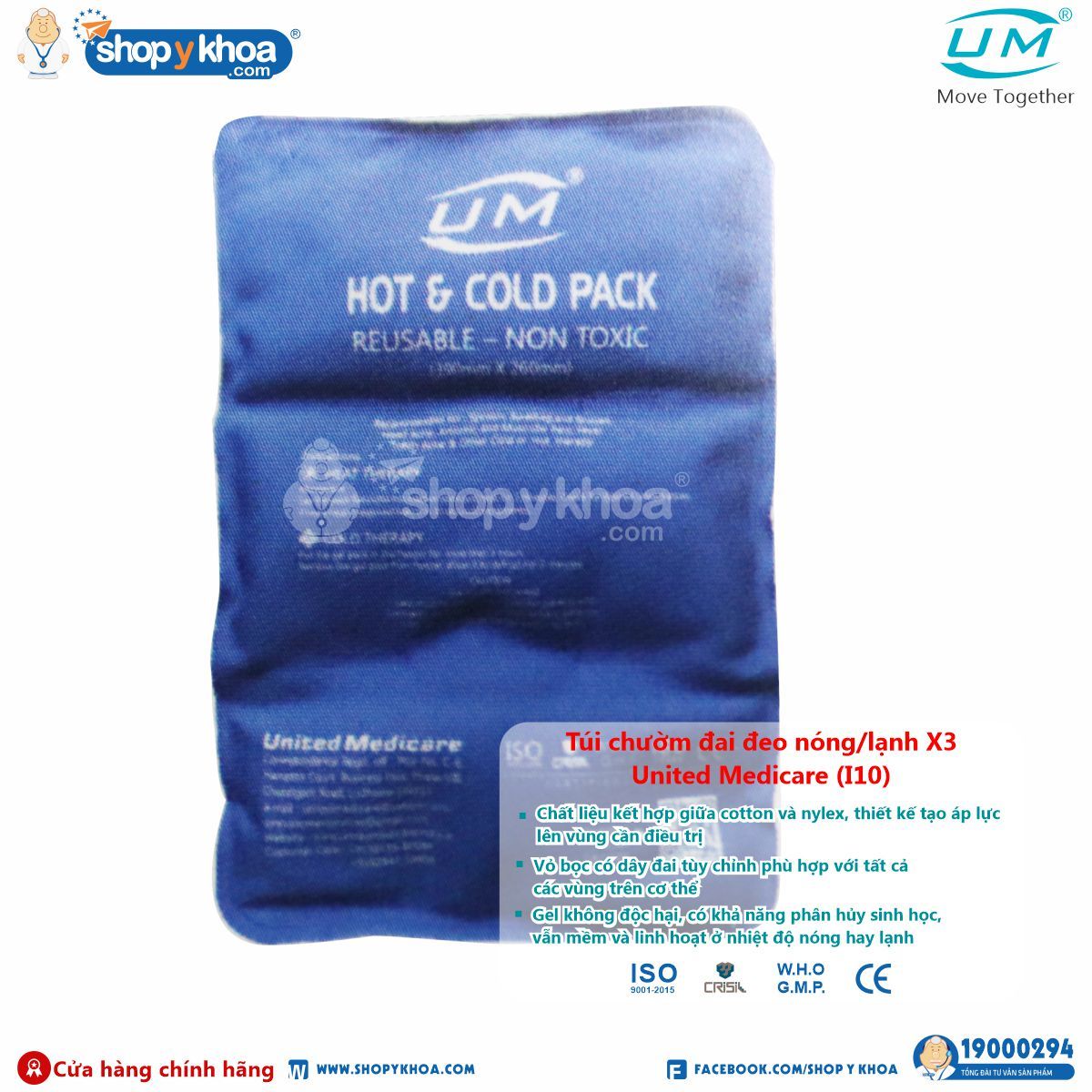  Túi chườm gel lò vi sóng nóng/lạnh X3 UM, I10 