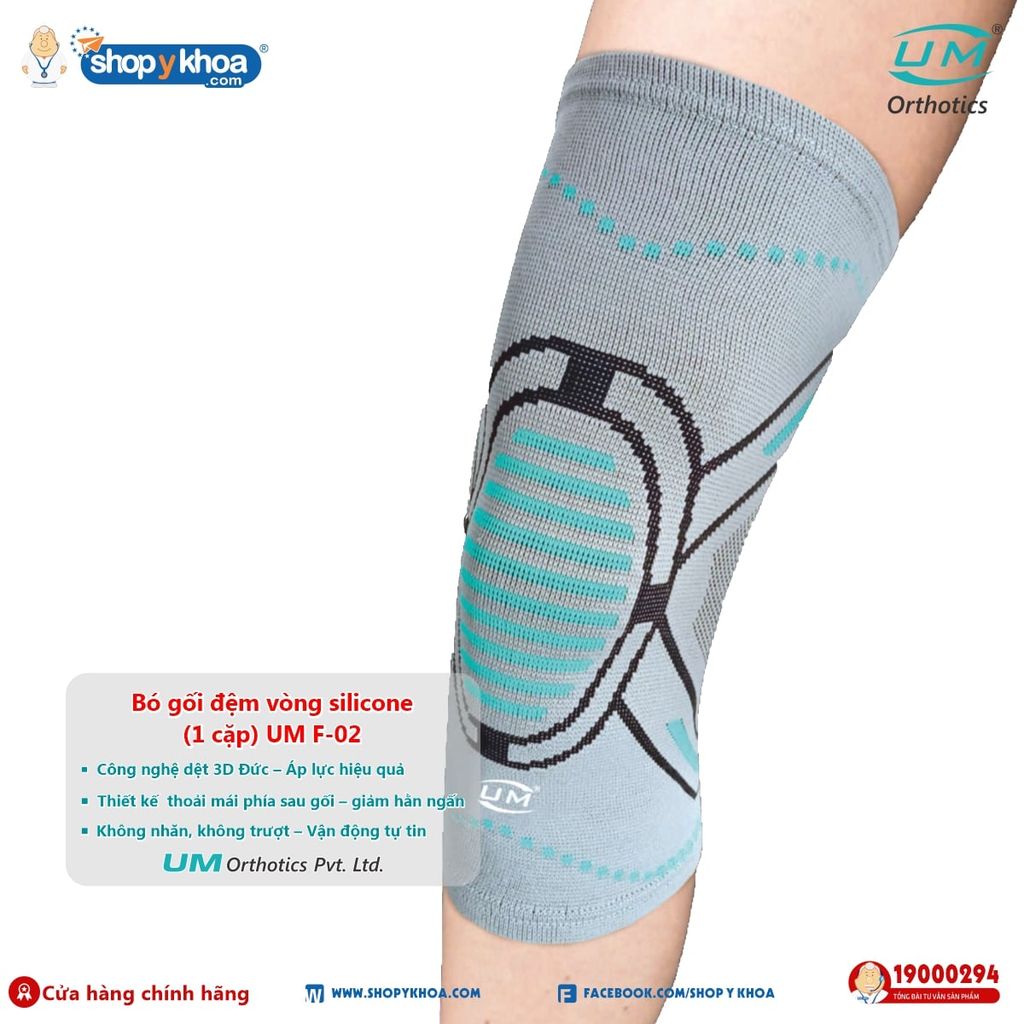  Bó gối đệm vòng silicone (1 cặp) UM F-02 