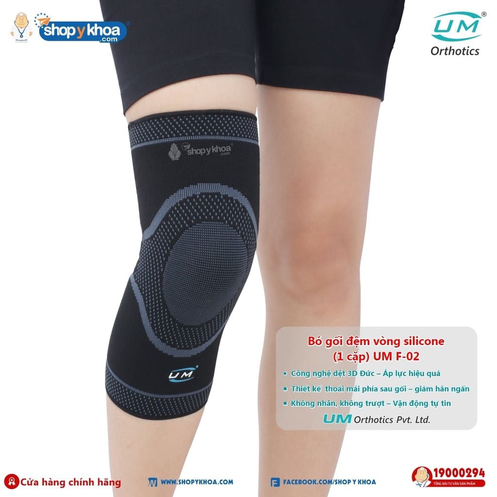 Bó gối đệm vòng silicone (1 cặp) UM F-02 