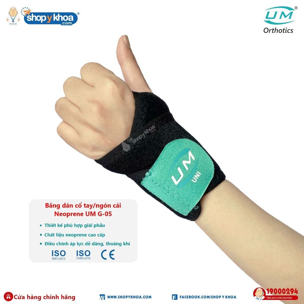  Băng dán cổ tay/ngón cái Neoprene UM G-05 