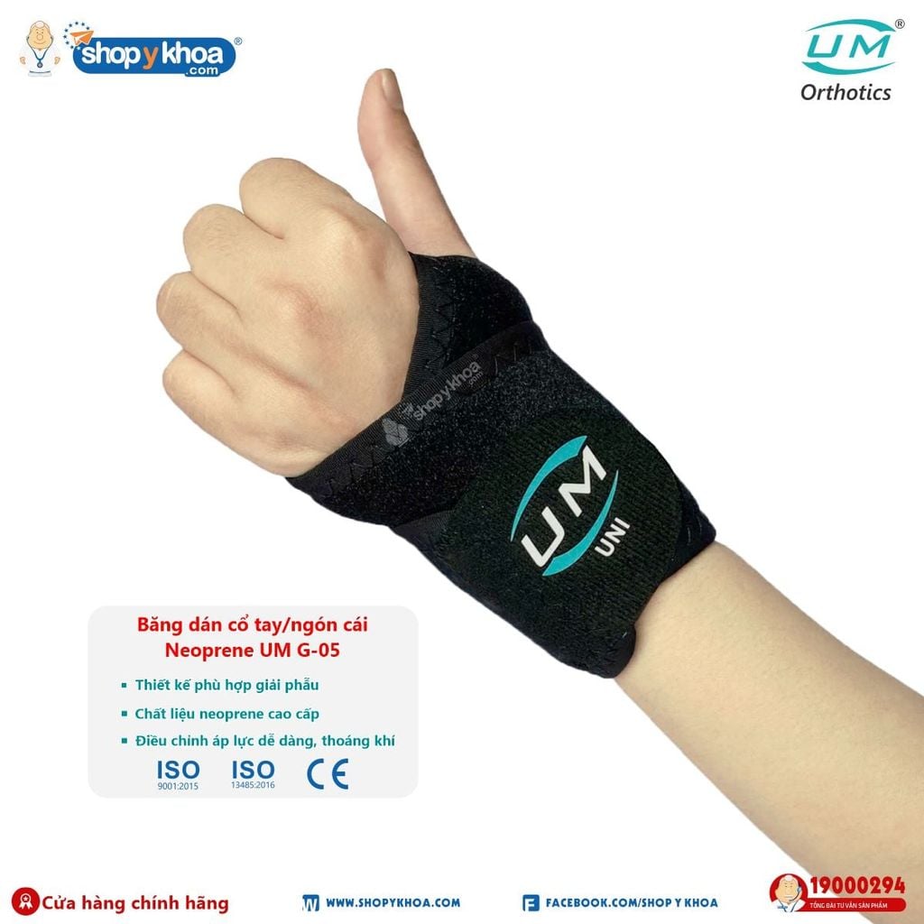  Băng dán cổ tay/ngón cái Neoprene UM G-05 