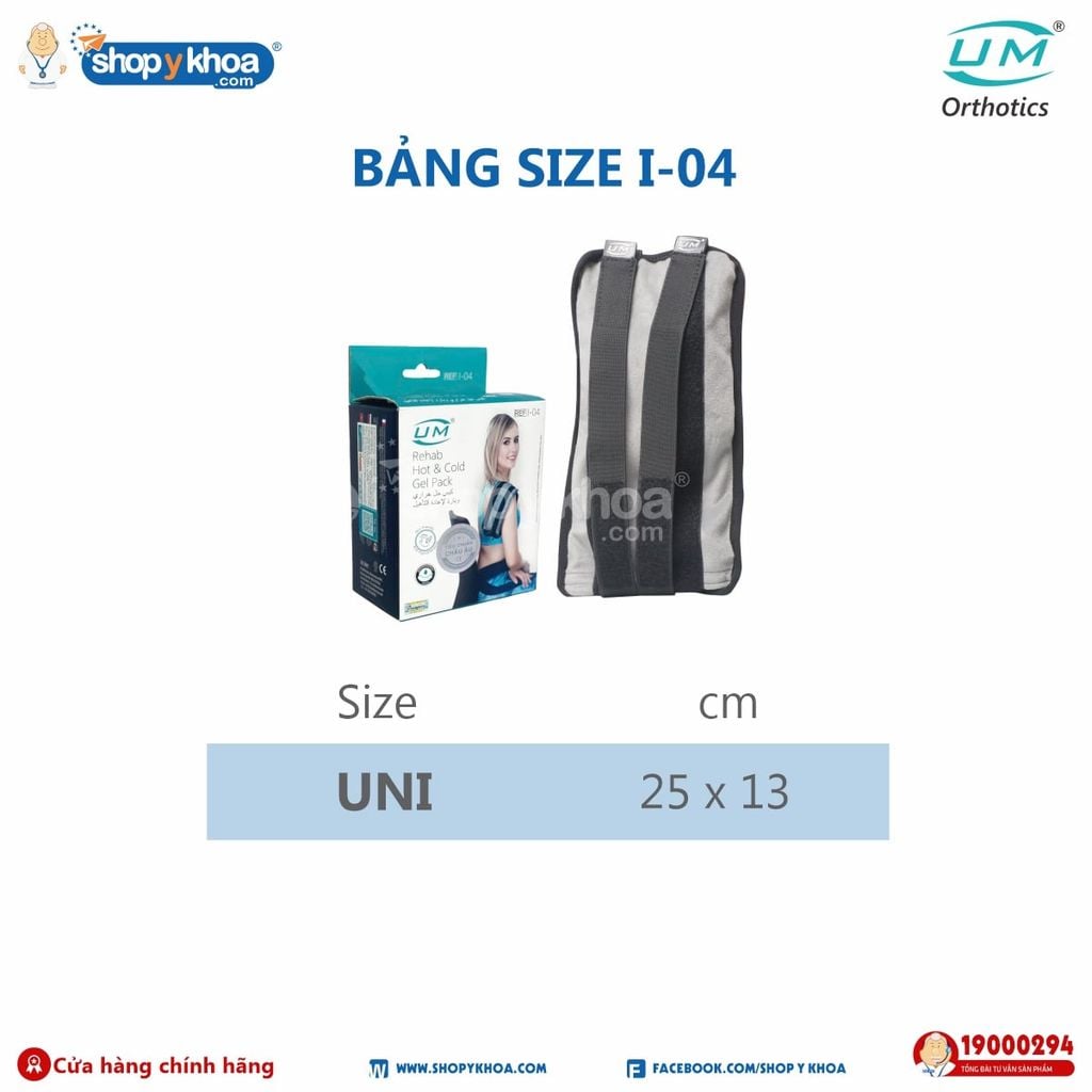  Túi gel chườm nóng lạnh hỗ trợ giảm đau UM I-04 