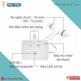  Máy trợ thính 2 tai nghe, bluetooth, pin sạc, ứng dụng smartphone Mimitakara (JAPAN) UP-6E52 