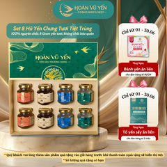 Set 8 Hũ Yến Tươi Tiệt Trùng Cao Cấp - Hoàn Vũ Yến