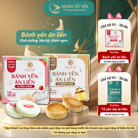 Bánh Yến Ăn Liền - Vị Sữa Chua / Vị Bánh Flan
