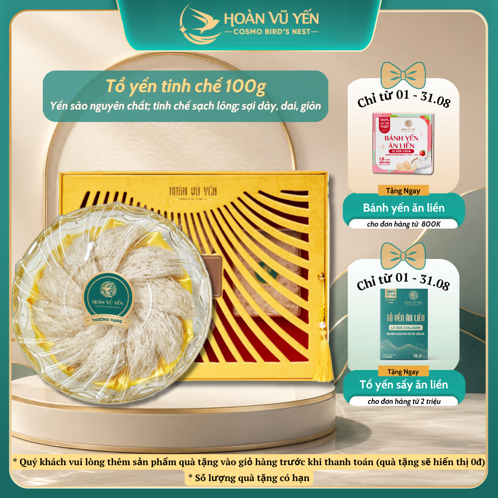 Tổ Yến Tinh Chế Cao Cấp 100 gram