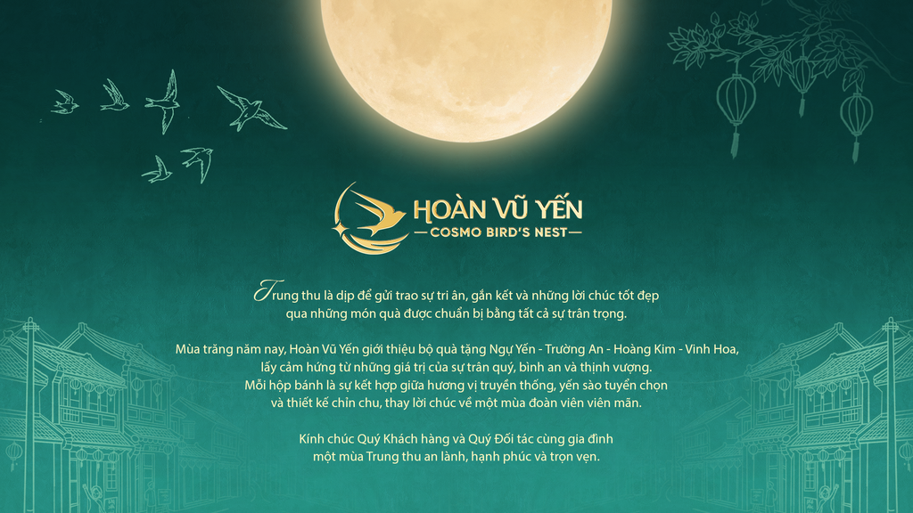 Hộp Vinh Hoa - BST Quà tặng bánh trung thu yến sào 2026 Hoàn Vũ Yến