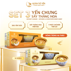 Chén Yến Chưng Sấy Thăng Hoa Vị Đông Trùng Hạ Thảo Hoàn Vũ Yến 30g Yến Tươi - Chén Yến Chưng Ăn Liền