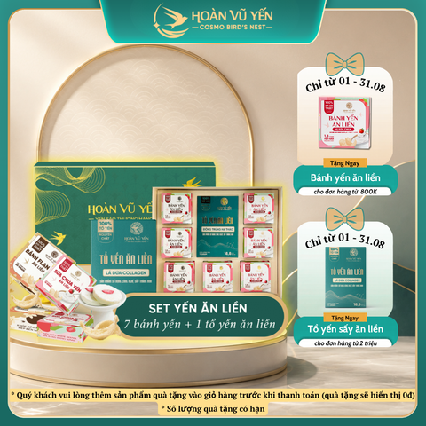 Set 7 Bánh Yến Ăn Liền + 1 Tổ Yến Ăn Liền