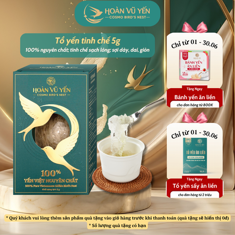 Tổ Yến Tinh Chế Cao Cấp 5 gram - Hoàn Vũ Yến