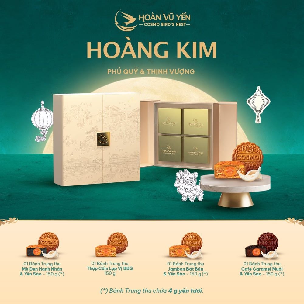 BST Quà tặng bánh trung thu yến sào 2026 Hoàn Vũ Yến
