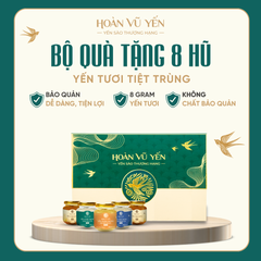 Set 8 Hũ Yến Tươi Tiệt Trùng Cao Cấp - Hoàn Vũ Yến
