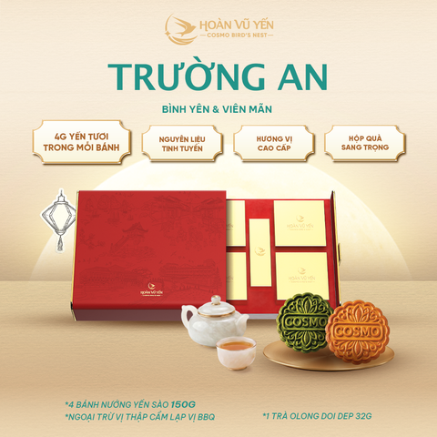 Hộp Trường An - BST Quà tặng bánh trung thu yến sào 2026 Hoàn Vũ Yến