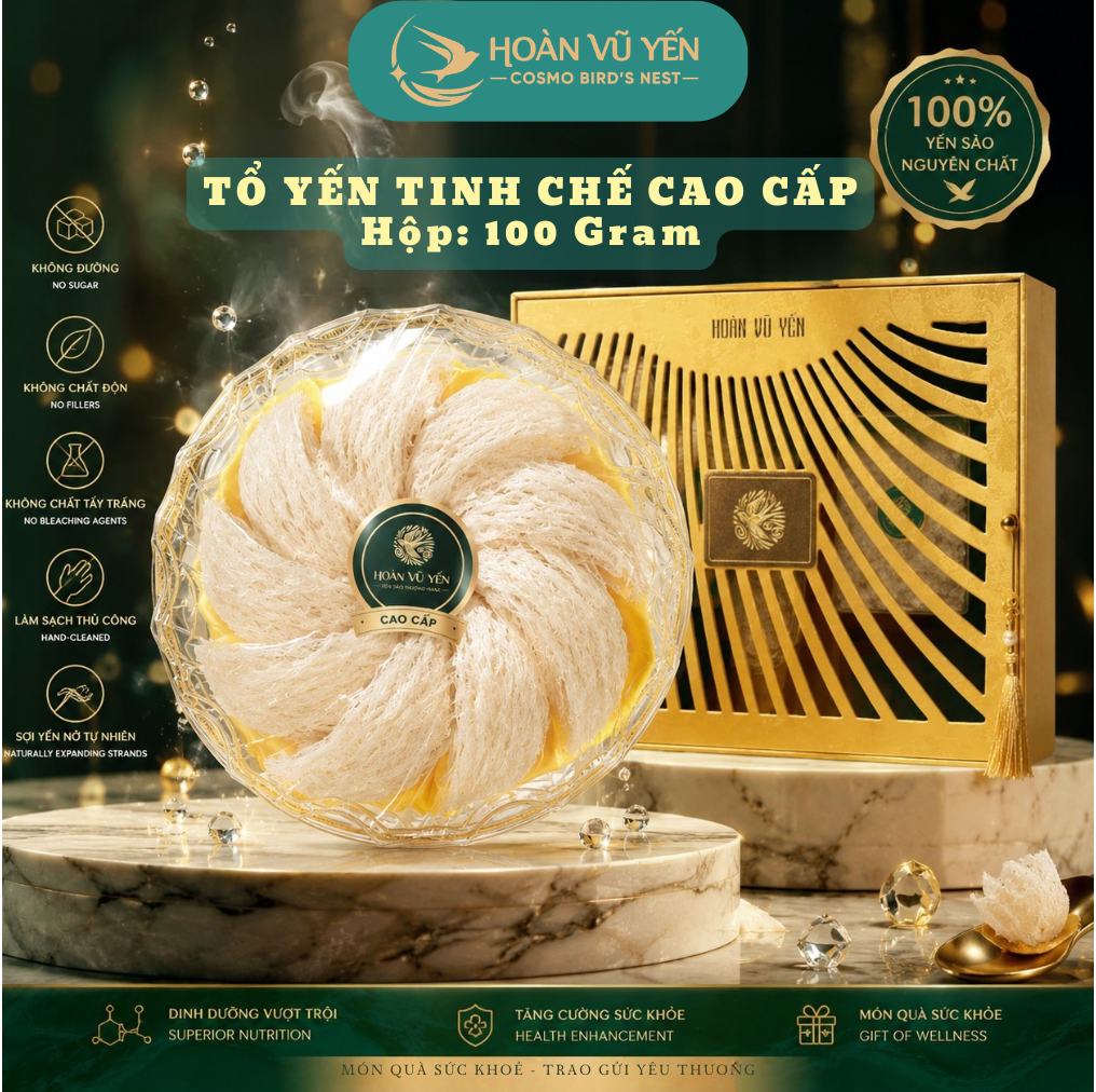 Tổ Yến Tinh Chế Cao Cấp 100 gram