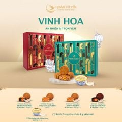 Hộp Vinh Hoa - BST Quà tặng bánh trung thu yến sào 2026 Hoàn Vũ Yến