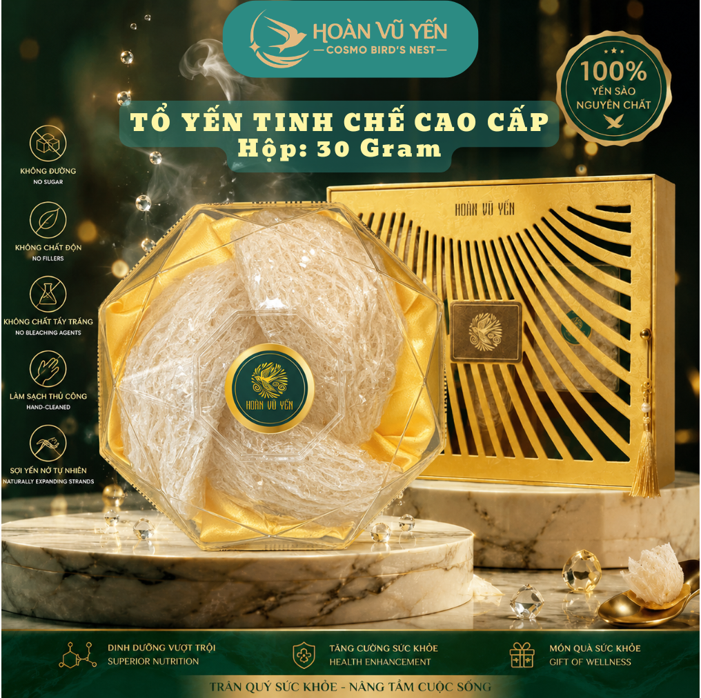 Tổ Yến Tinh Chế Cao Cấp 30 gram