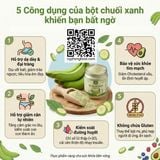  Bột Chuối Xanh Hữu Cơ QNA Farm - Sấy Lạnh Giữ Trọn Dưỡng Chất. 