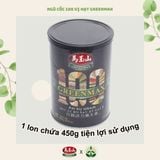  Bột ngũ cốc dinh dưỡng dạng lon 450g 100 vị hạt Pai Ku Grain Greenmax Đài Loan 