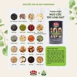  Bột ngũ cốc dinh dưỡng dạng lon 450g 100 vị hạt Pai Ku Grain Greenmax Đài Loan 