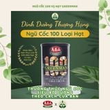  Bột ngũ cốc dinh dưỡng dạng lon 450g 100 vị hạt Pai Ku Grain Greenmax Đài Loan 
