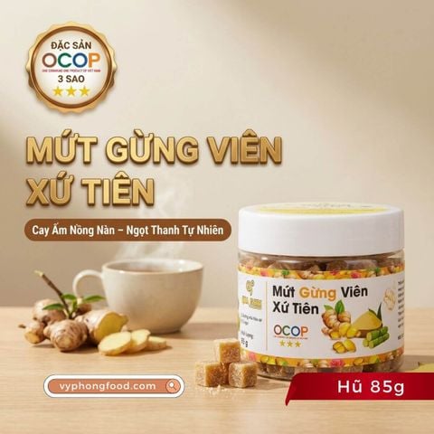 Mứt Gừng Viên Xứ Tiên QNa Farm (Hũ 85g) – 