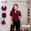  Áo cotton cộc tay cổ V nhún eo 
