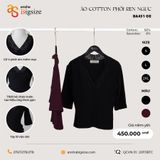  Áo Cotton phối ren ngực 