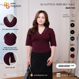  Áo Cotton phối ren ngực 