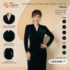  ĐẦM NHUNG DÀI TAY CỔ TIM THÂN TRƯỚC XOẮN EO 
