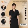  Váy Mango Sạn Chun Cổ V Nhúm Eo Xẻ Nhẹ | ANSHA BIGSIZE 
