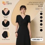  Váy Thun Cổ V Tà Lệch Dây Buộc | ANSHA BIGSIZE 