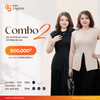  Combo 2 Áo Cotton Sát nách cổ tròn xẻ gấu (Đen-Nude) 