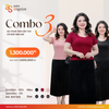  Combo 3 Áo Thun tăm cộc tay cổ đáp ren nơ (Đen-Hồng-Đỏ) 