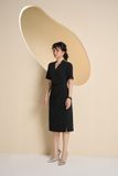  Váy Mango Sạn Chun Cổ V Nhúm Eo Xẻ Nhẹ | ANSHA BIGSIZE 