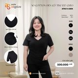  Áo Cotton Cổ tim vạt chéo 