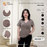  Áo Cotton Cổ tim vạt chéo 