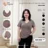  Áo Cotton Cổ tim vạt chéo 