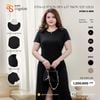  Đầm Cotton cổ tròn vạt lệch 