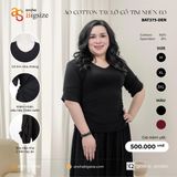  Áo Cotton Tay lỡ cổ tim nhún eo 