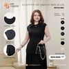  Áo Cotton Sát nách cổ tròn xẻ gấu 