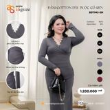  Đầm Cotton dây buộc cổ ren 