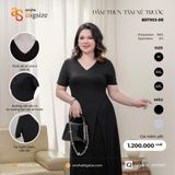  Đầm thun tăm xẻ trước 